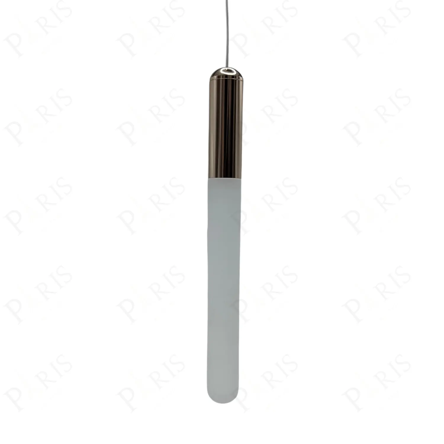 Pendente Tubo Dourado Vidro Fosco 30cm Led 3w 3200k Bivolt