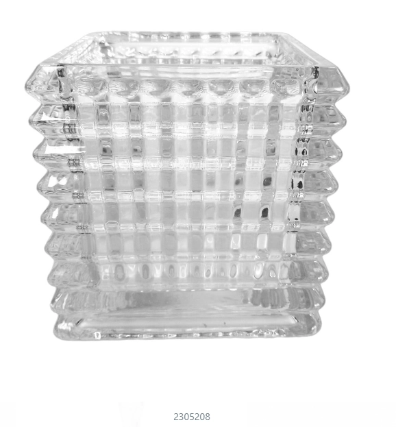 2305208 Vaso Decorativo De Vidro 15x15xcm