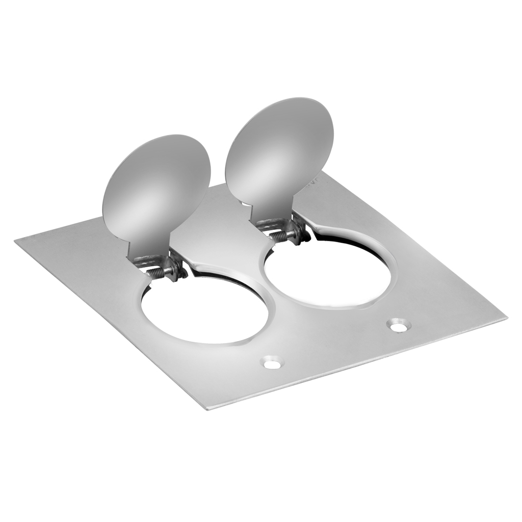 Placa 2 Módulos Para Piso 4x4 – Inóx – Tpi013
