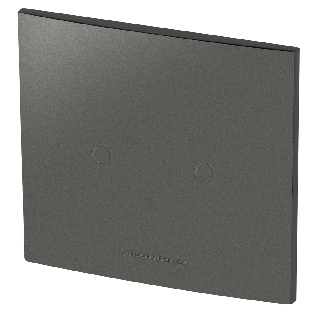 Placa Cega / 2 Pré Corte Saída De Fio + Suporte 4x4 - Inova Grafite - 85483