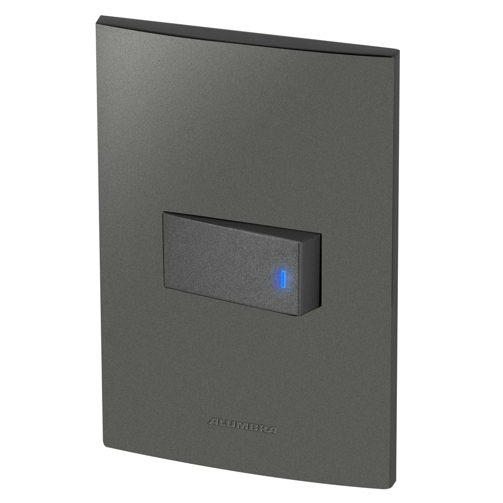 Conjunto 1 Interruptor Led - Inova Grafite - Agt27
