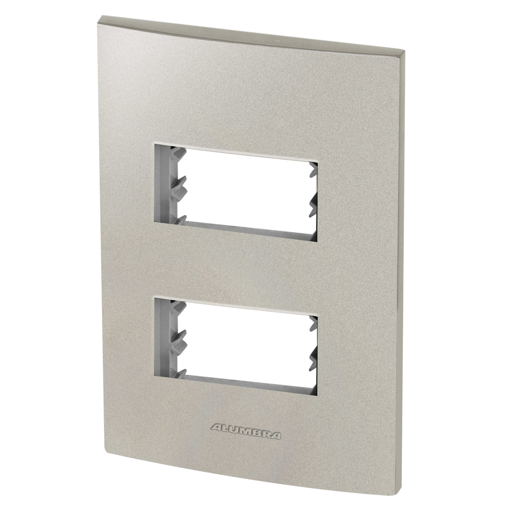 Placa 2 Módulos + Suporte 4x2 - Inova Titanium - 85577