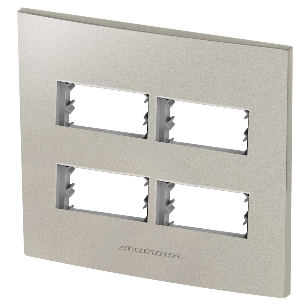 Placa 4 Módulos + Suporte 4x4 - Inova Titanium - 85581