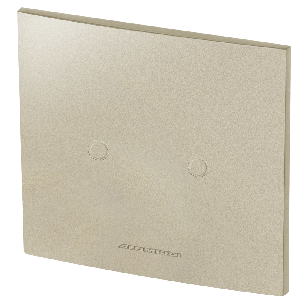 Placa Cega / 2 Pré Corte Saída De Fio + Suporte 4x4 - Inova Champanhe - 85433