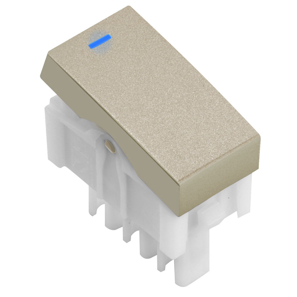 Módulo Interruptor Simples / Paralelo Led - Inova Champanhe - 85413