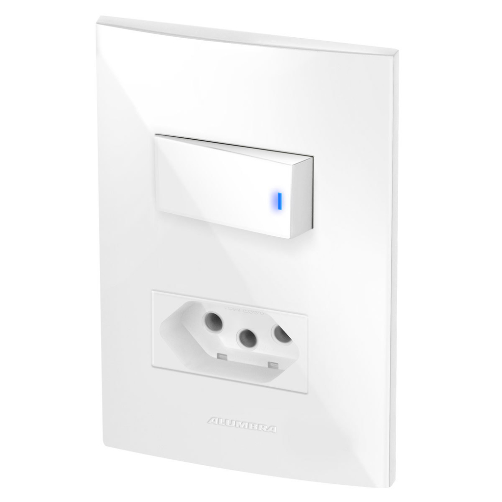 Conjunto 1 Interruptor Led + 1 Tomada 10a - Alumbra Inova Pro - Abb28