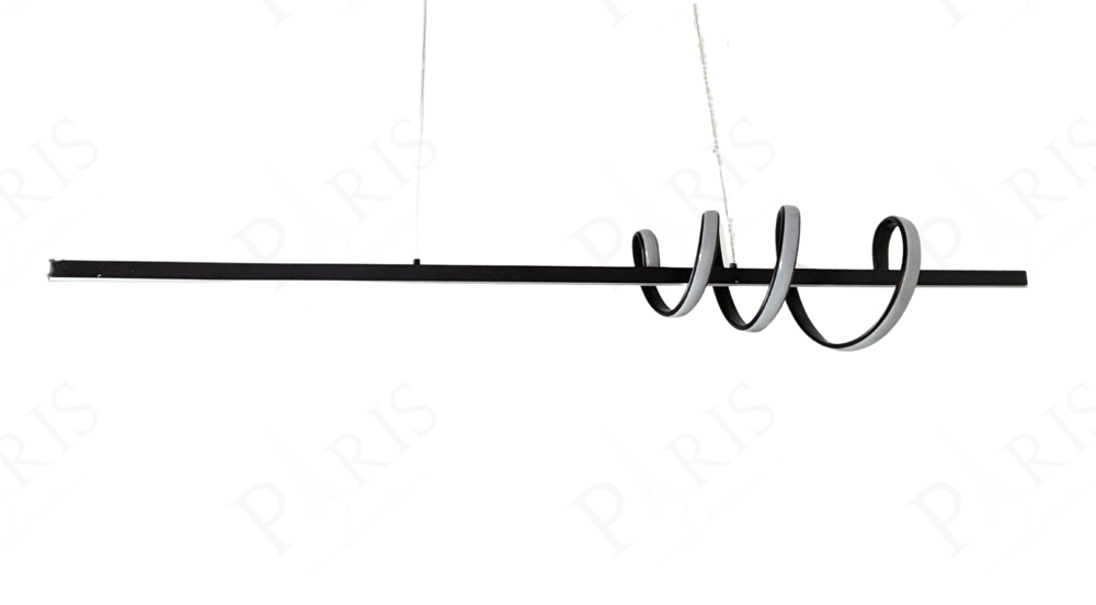 Pendente Moderno Metal Preto 120cm Led 65w 3200k Bivolt 15196-pl