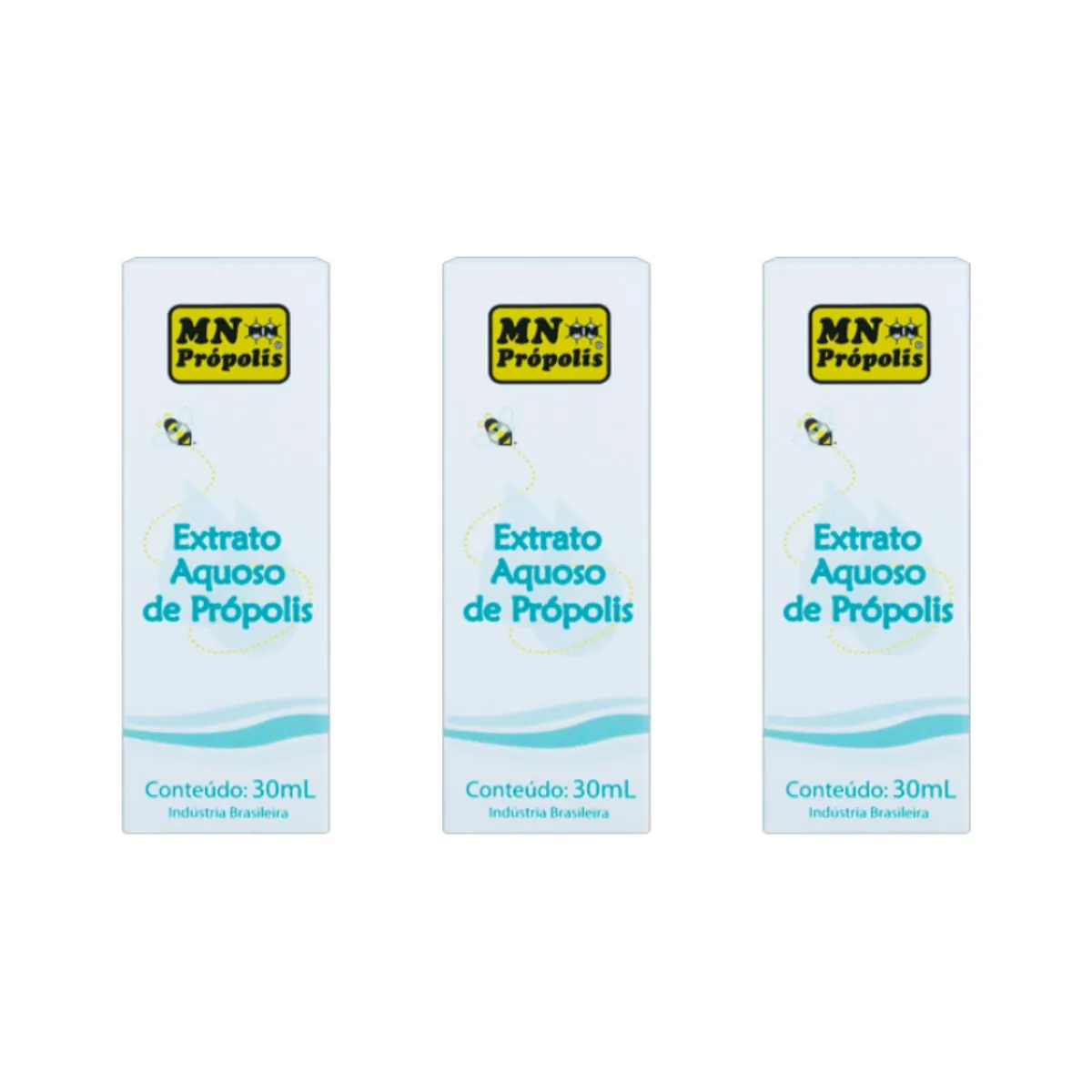 Kit 3X: Extrato de Própolis Aquoso MN Food 30ml