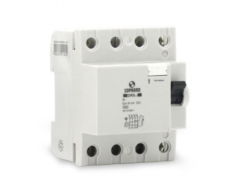 Interruptor Dr Tetrapolar 25a 30ma 4,5ka