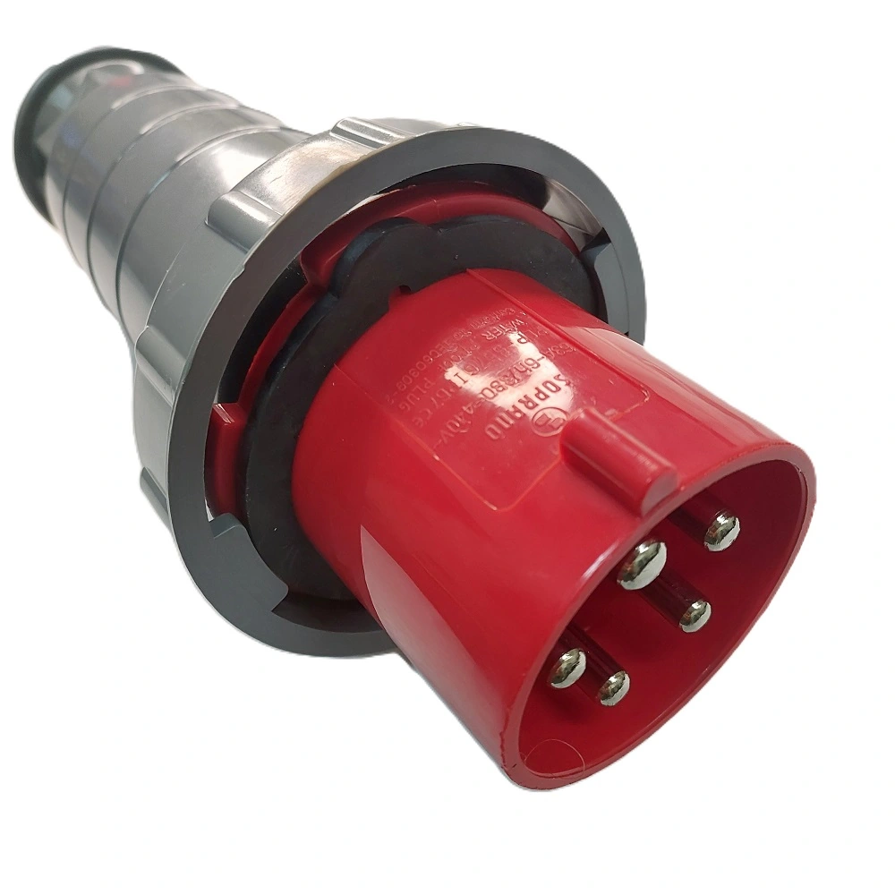 Plugue Industrial Ip67 63a 3p+t+n 380/440vca Verm 6h Plp-5576