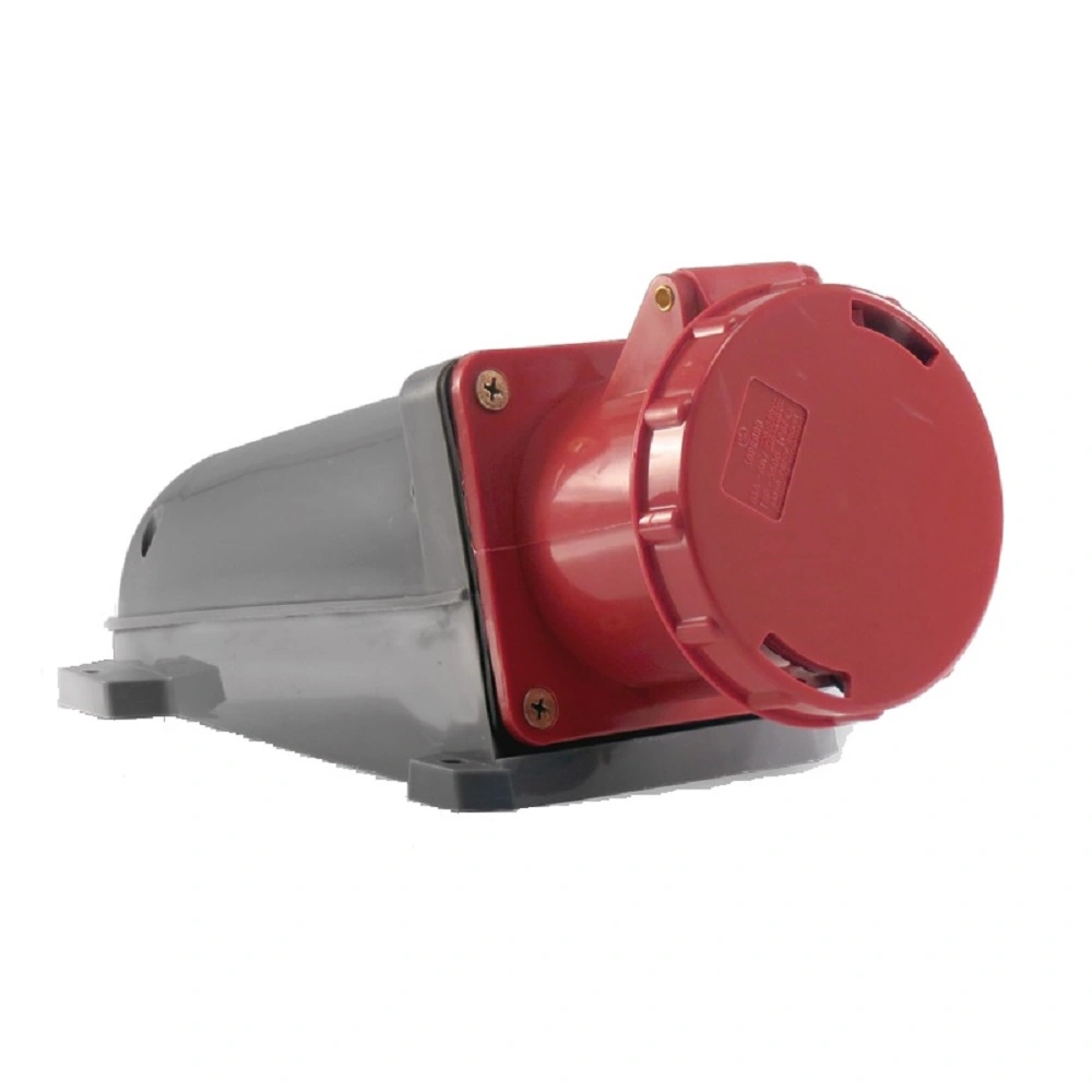 Tomada Industrial Sobrepor Ip67 63a 3p+t+n 380/440vca Verm 6h Tsp-5506
