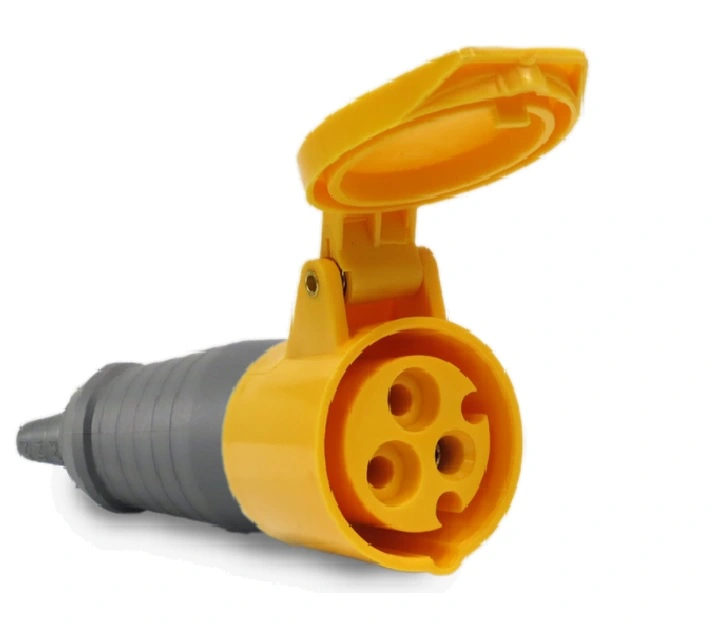 Tomada Acoplamento Industrial Ip44 32a 2p+t 110/130vca Amarelo 4h Acs-3254