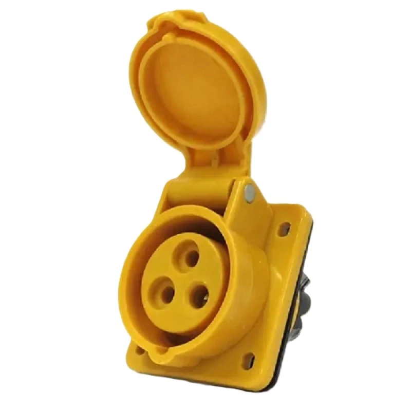 Tomada Industrial Embutir Ip44 32a 2p+t 110/130vca Amarela 4h Tes-3244