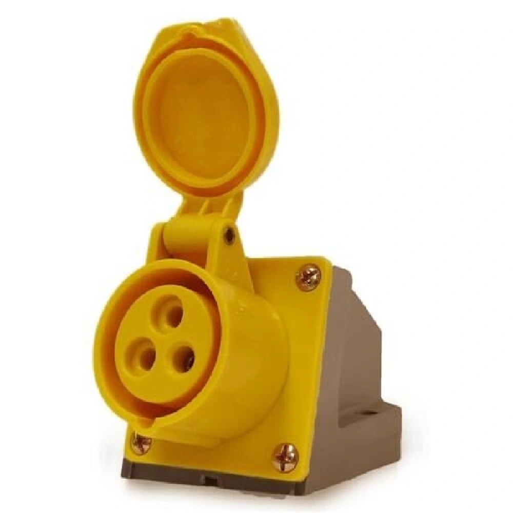 Tomada Industrial Sobrepor Ip44 16a 2p+t 110/130vca Amarelo 4h Tss-3004