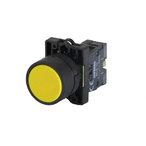 Botão Comando Impulso 1na Sem Iluminação Amarelo