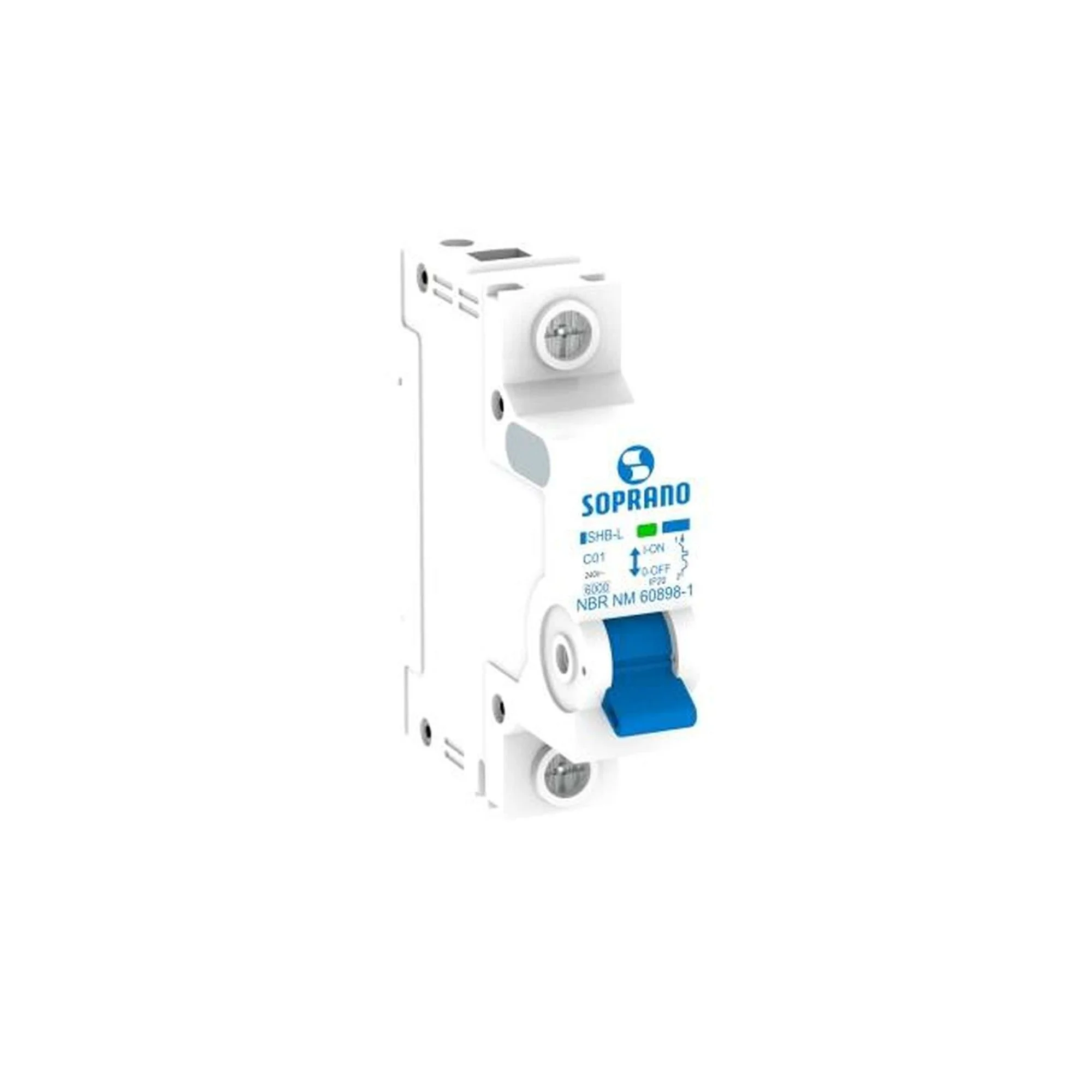 Disjuntor 6k Branco 1 X 63a - Proteção Ip20 Para Instalações Elétricas
