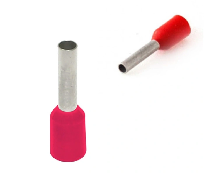 Terminal Tubular Ilhós Simples 1,00 Mm² Vermelho 100 Peças