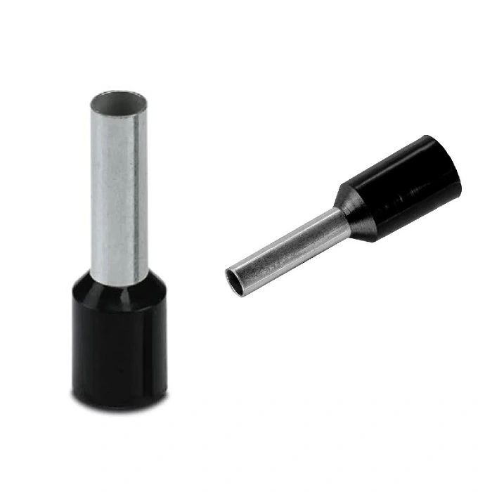 Terminal Tubular Ilhós Simples 1,50 Mm² Preto 100 Peças