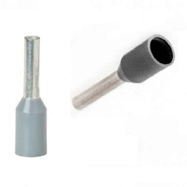 Terminal Tubular Ilhós Simples 4,00 Mm² Cinza 100 Peças