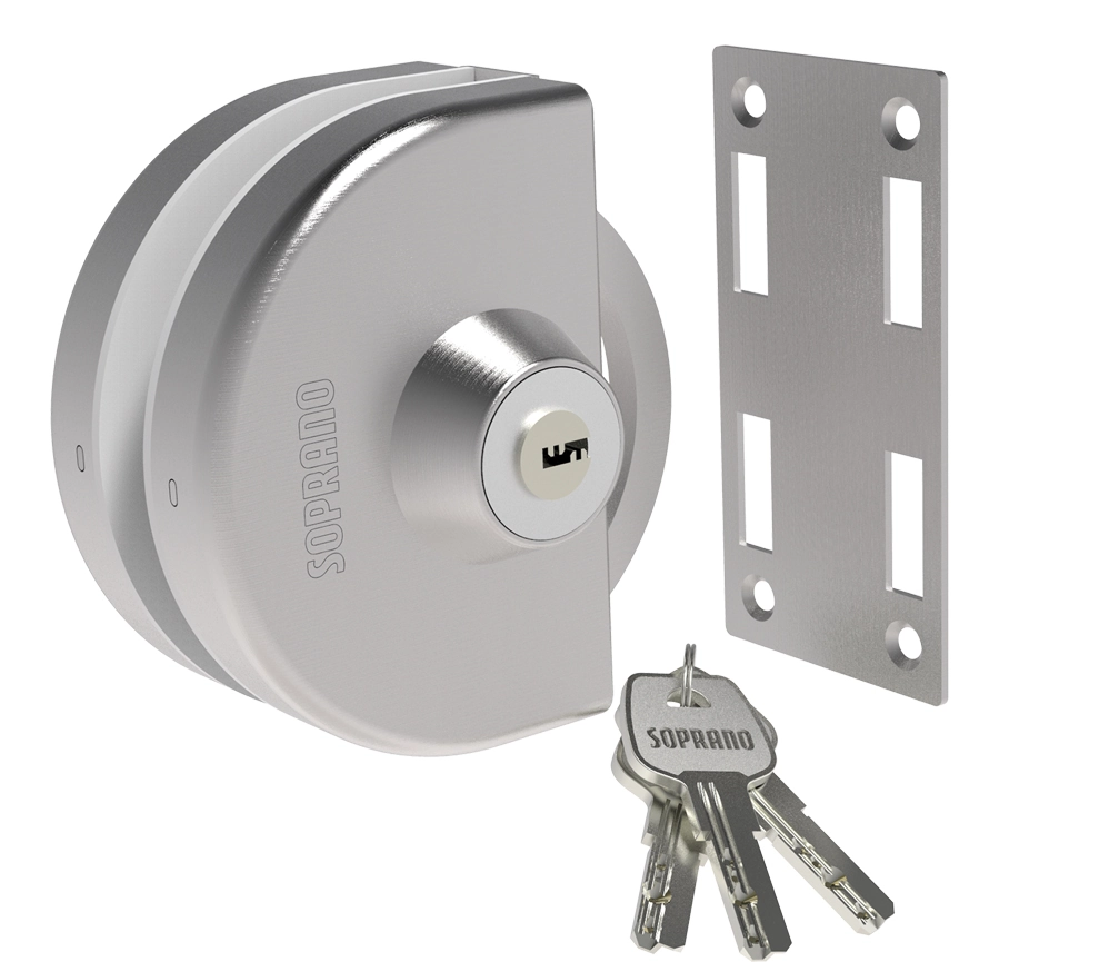 Fechadura Blindex Pressao Soprano Vidro C/ Alvenaria Correr 159