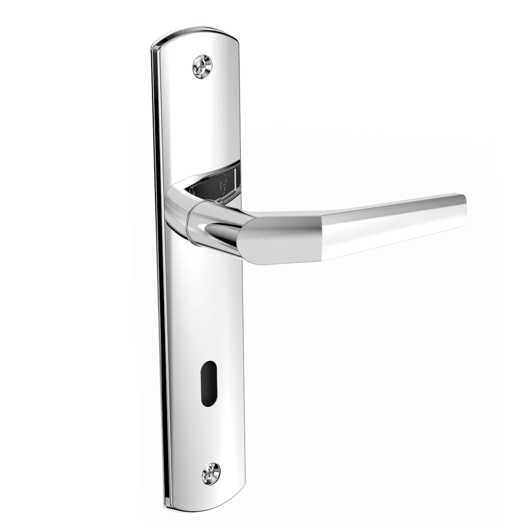 Fechadura Soprano para Porta Interna Cromado 40mm Chave Simples Popline