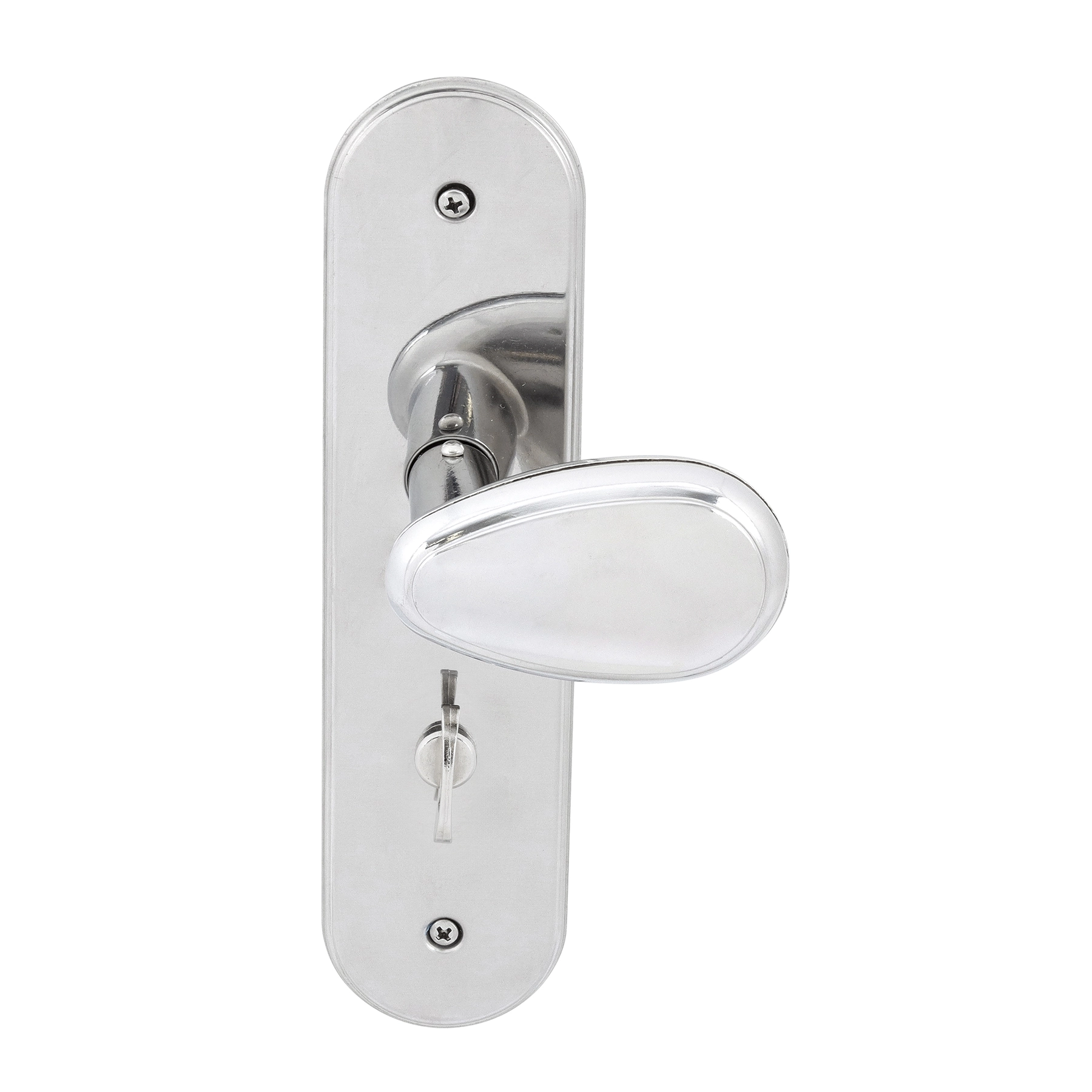 Fechadura Soprano para Porta do Banheiro Cromado 40mm Chave Simples Bora Golf