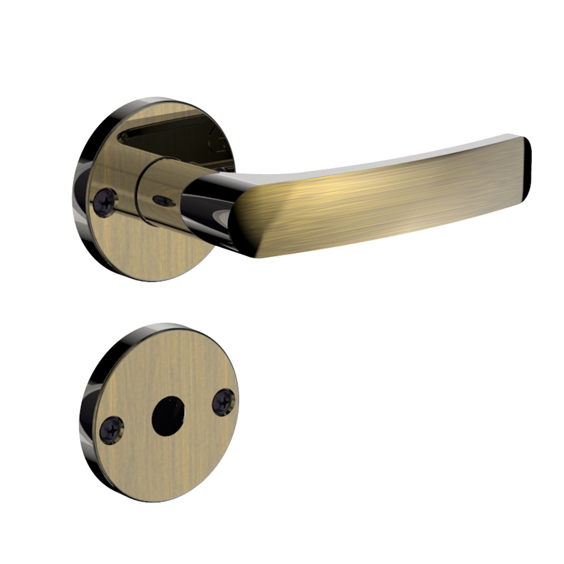 Fechadura Soprano para Porta do Banheiro Antique 40mm Chave Simples Pali Brass