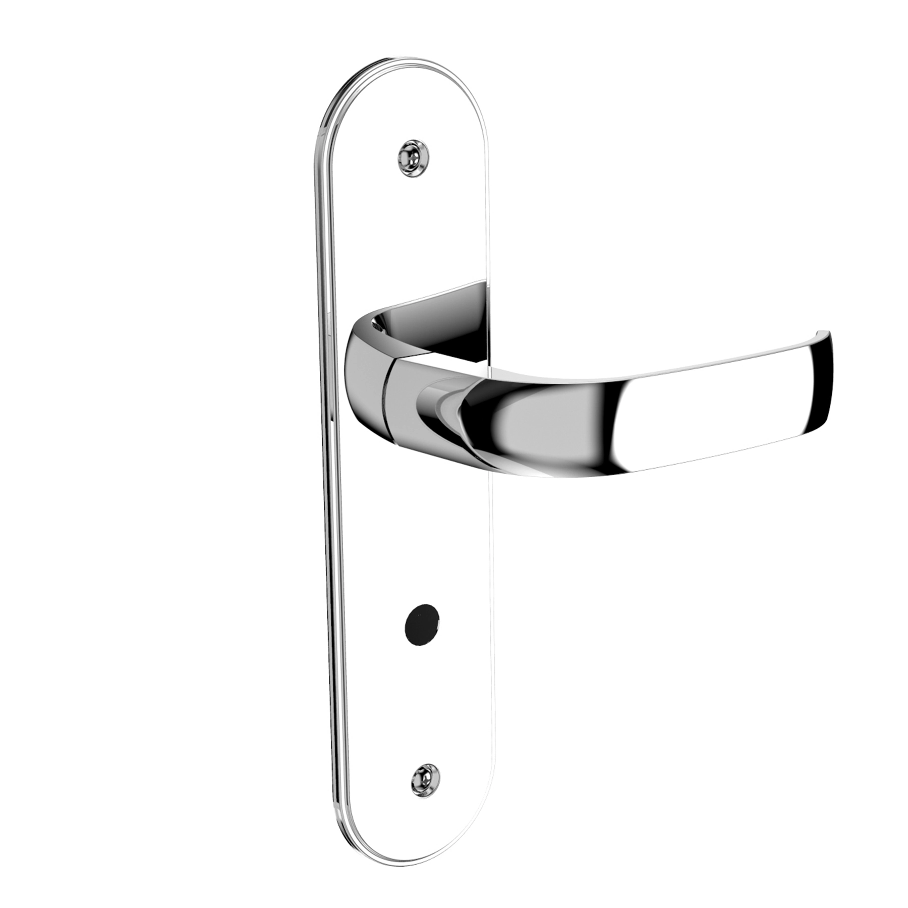 Fechadura Soprano para Porta do Banheiro Cromado 40mm Chave Simples Icaro