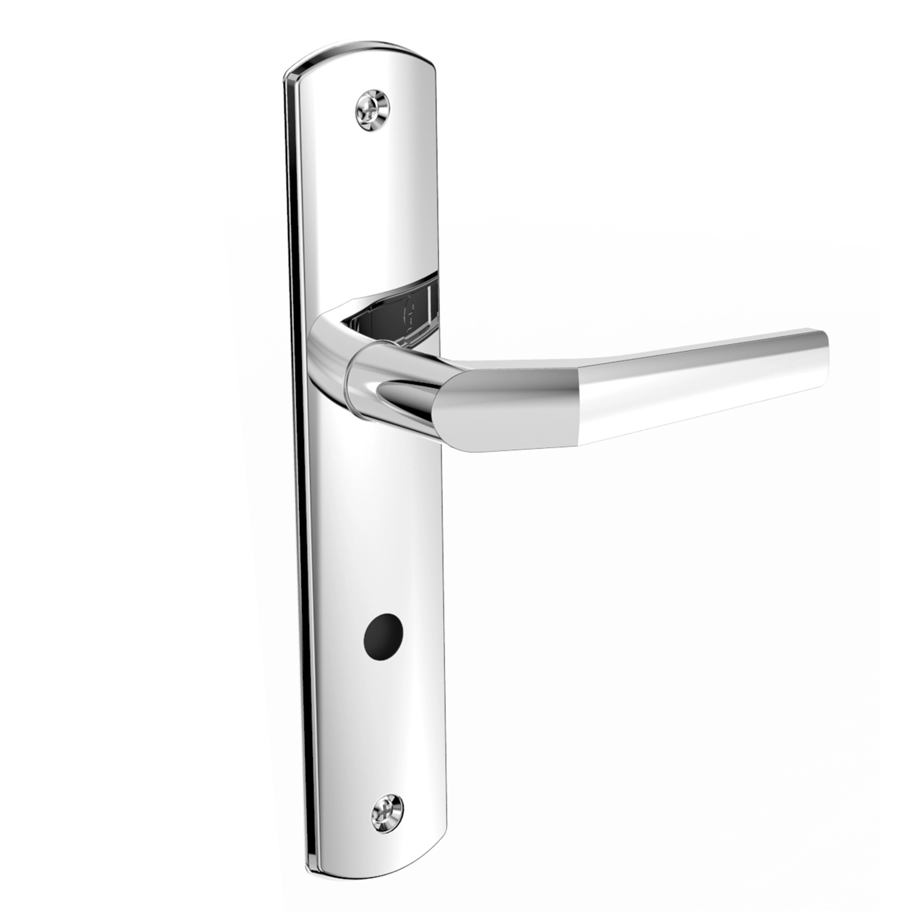 Fechadura Soprano para Porta do Banheiro Cromado 40mm Chave Simples Popline
