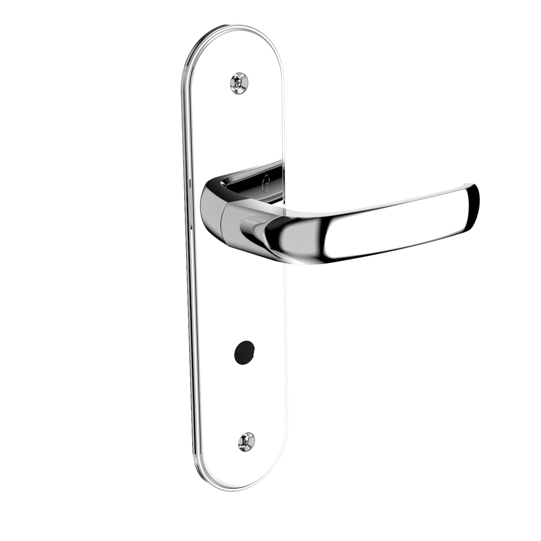 Fechadura Soprano para Porta do Banheiro Cromado 40mm Chave Simples Icaroway