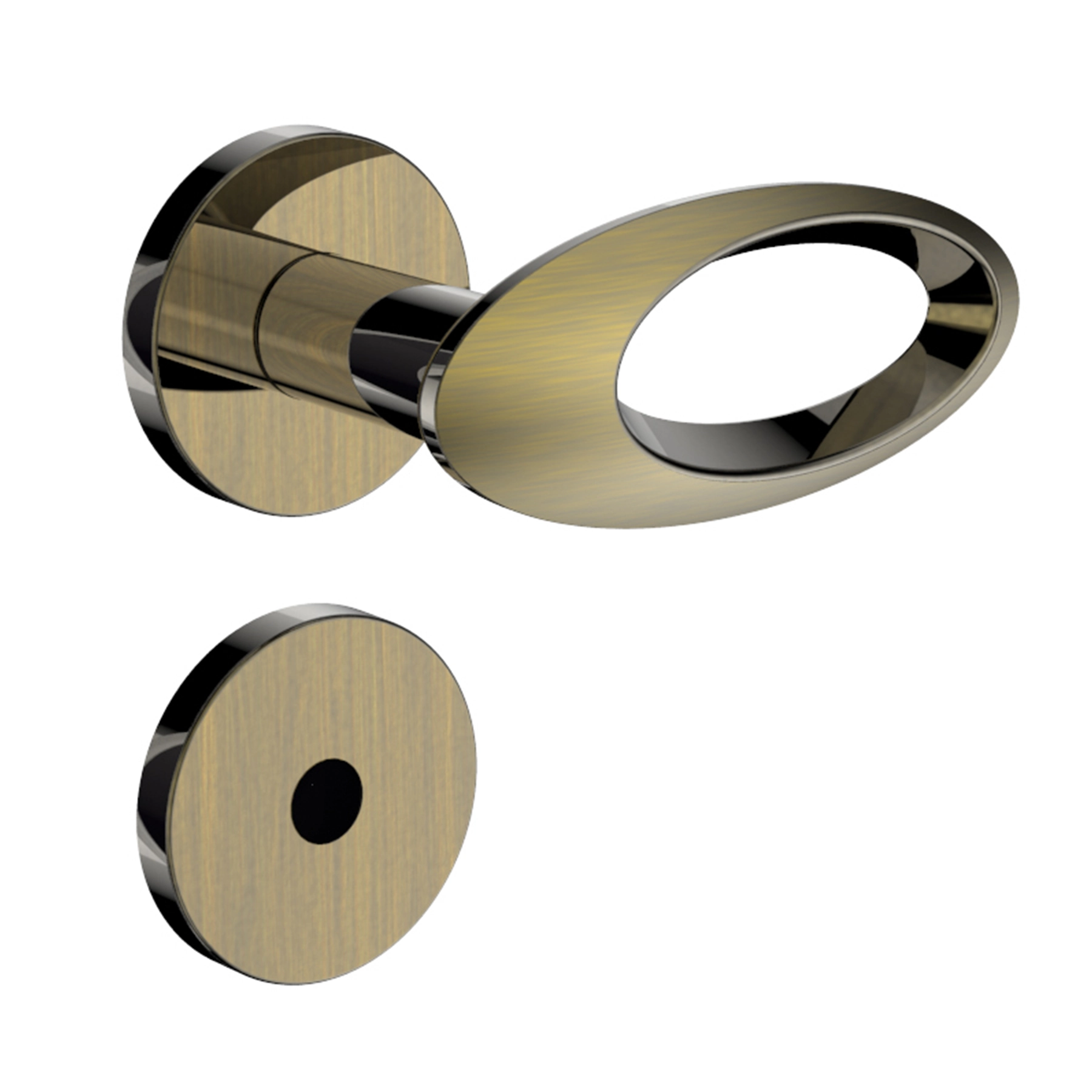 Fechadura Soprano para Porta do Banheiro Antique 40mm Chave Simples Open Golf Brass