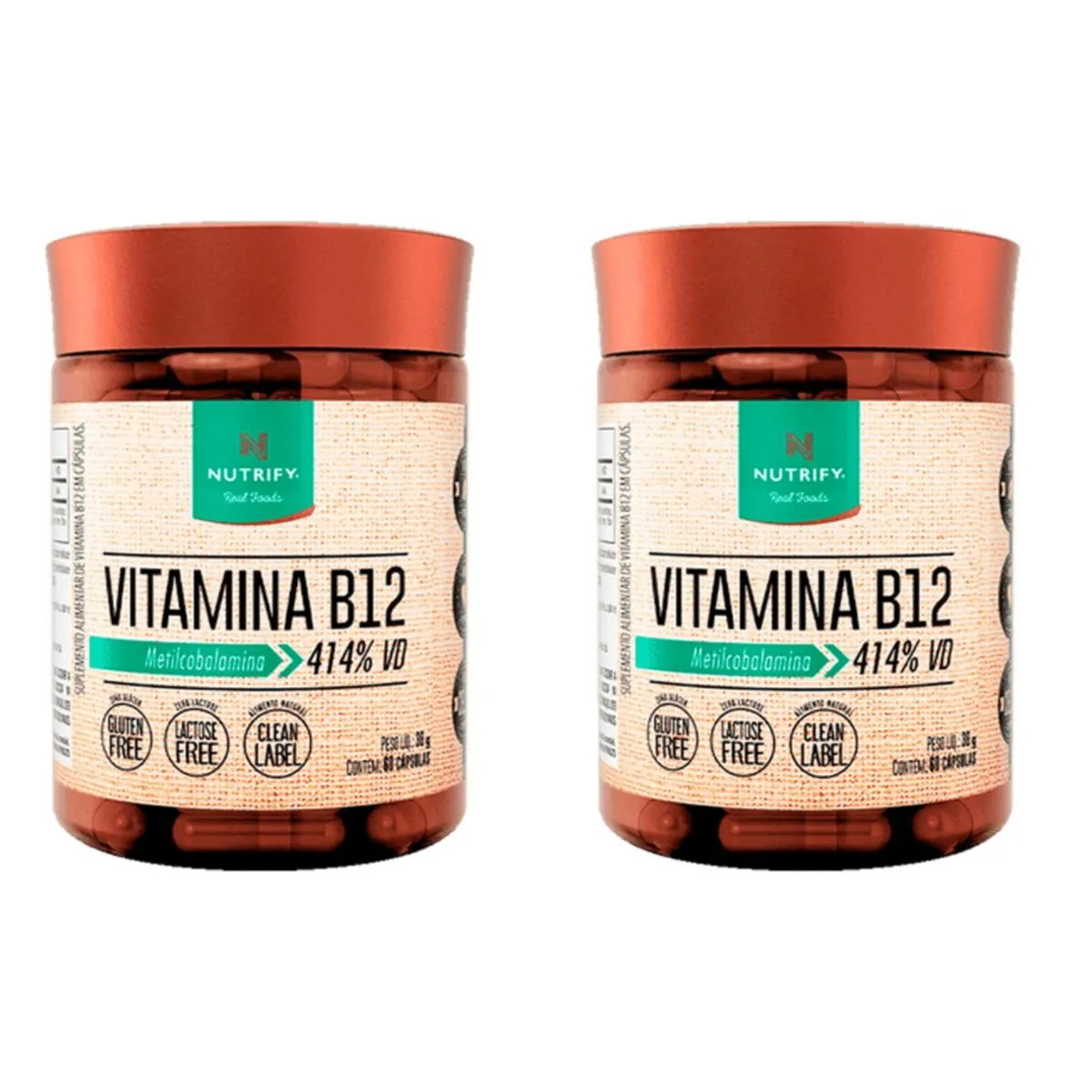 Kit 2 Tryptophan 190mg Aminoácidos L-Triptofano 60 Caps Nutrify Sem Sabor