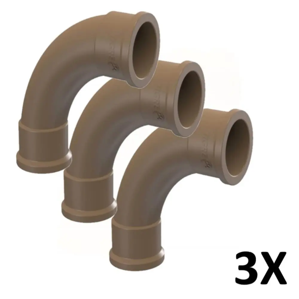 Kit 3 Curva Longa 90° Soldável 3/4 (25mm) Tigre