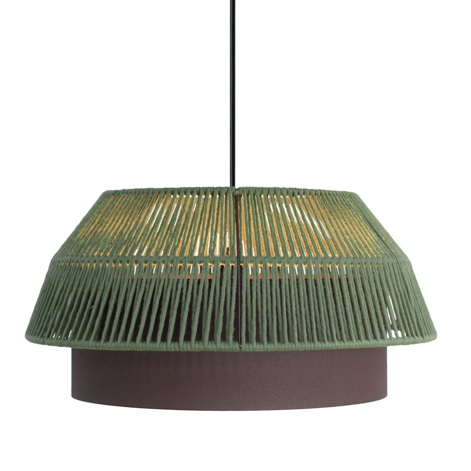 Pendente Gaia 60cm Blumenau Corten/fio Macramê Verde