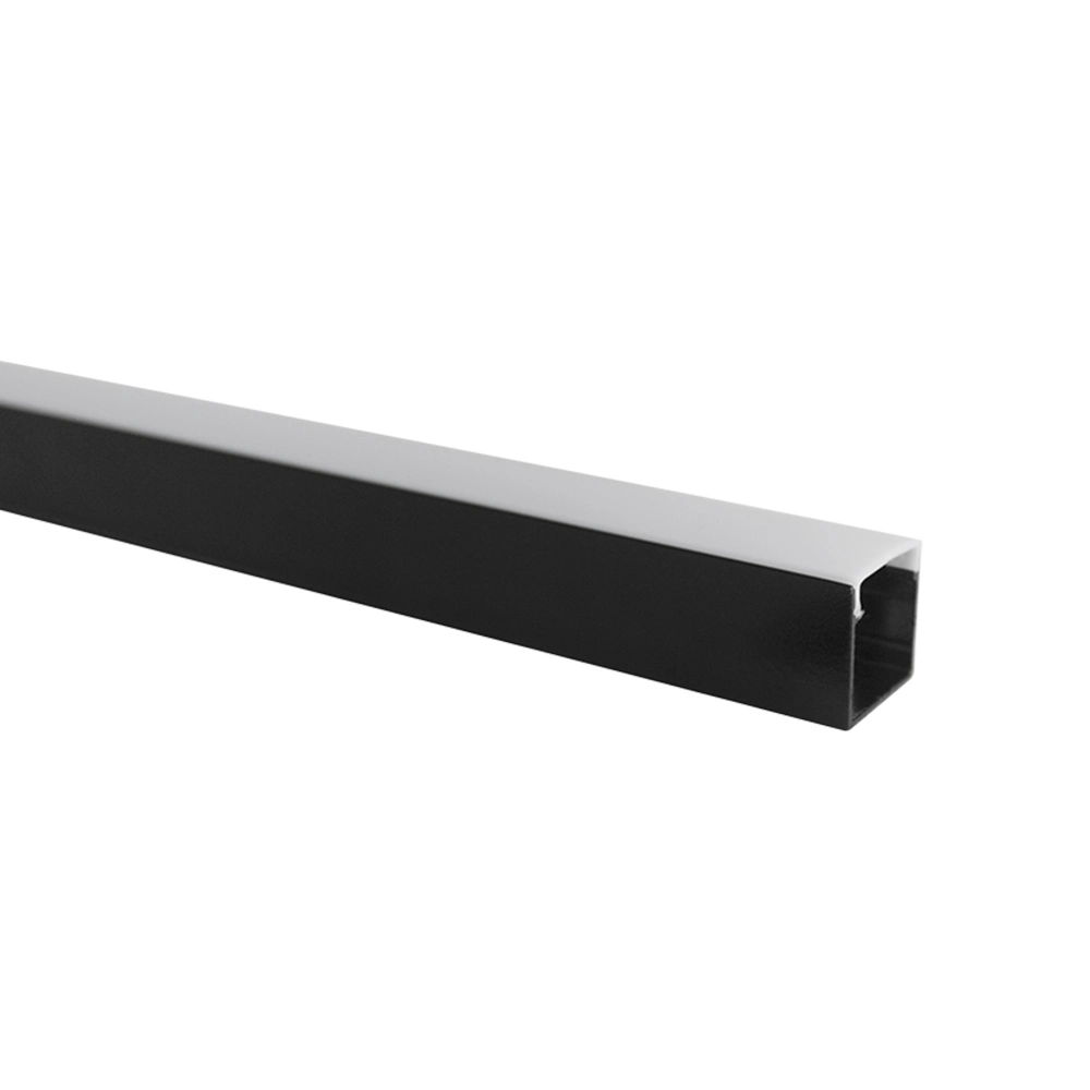 Perfil De Sobrepor Para Fita Led Blumenau Line Easy 23mm Com 3 Metros Preto Fosco