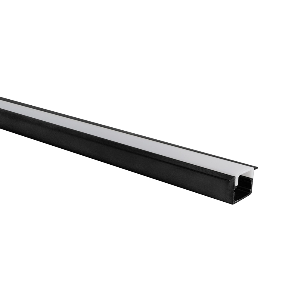 Perfil De Embutir Para Fita Led Blumenau Line Easy 25mm Com 3 Metros Preto Fosco