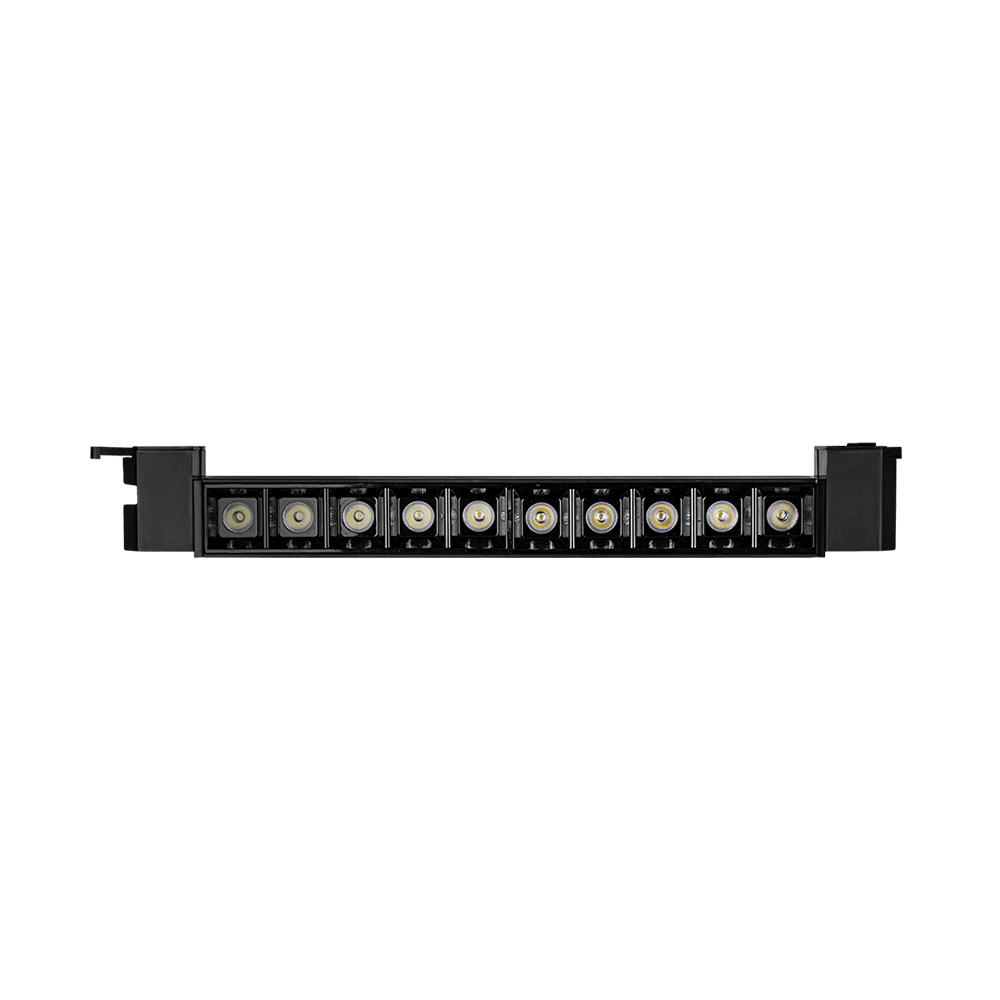 Spot Direcionável Para Trilho Eletrificado Blumenau Led Up Linear Pontual 20w Bivolt Preto 3000k Luz Amarela
