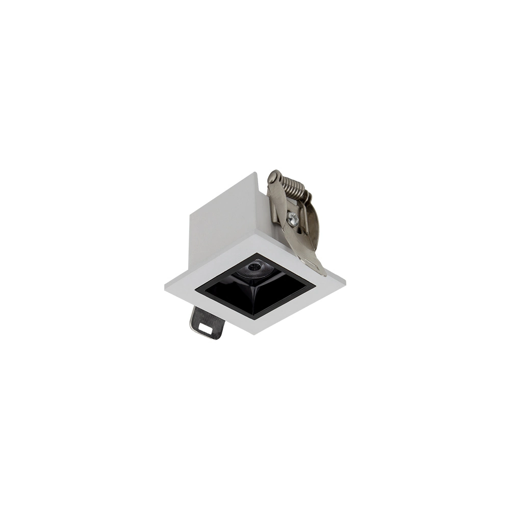 Spot De Embutir Blumenau Íris Led 2w Bivolt Branco / Preto 3000k Luz Amarela