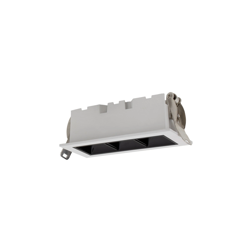 Spot De Embutir Blumenau Íris Led 6w Bivolt Branco / Preto 3000k Luz Amarela