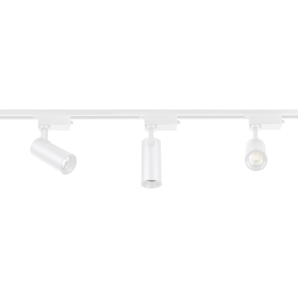 Trilho Eletrificado Com 3 Spots Led Up Blumenau 30w Bivolt Branco 6500k Luz Branca