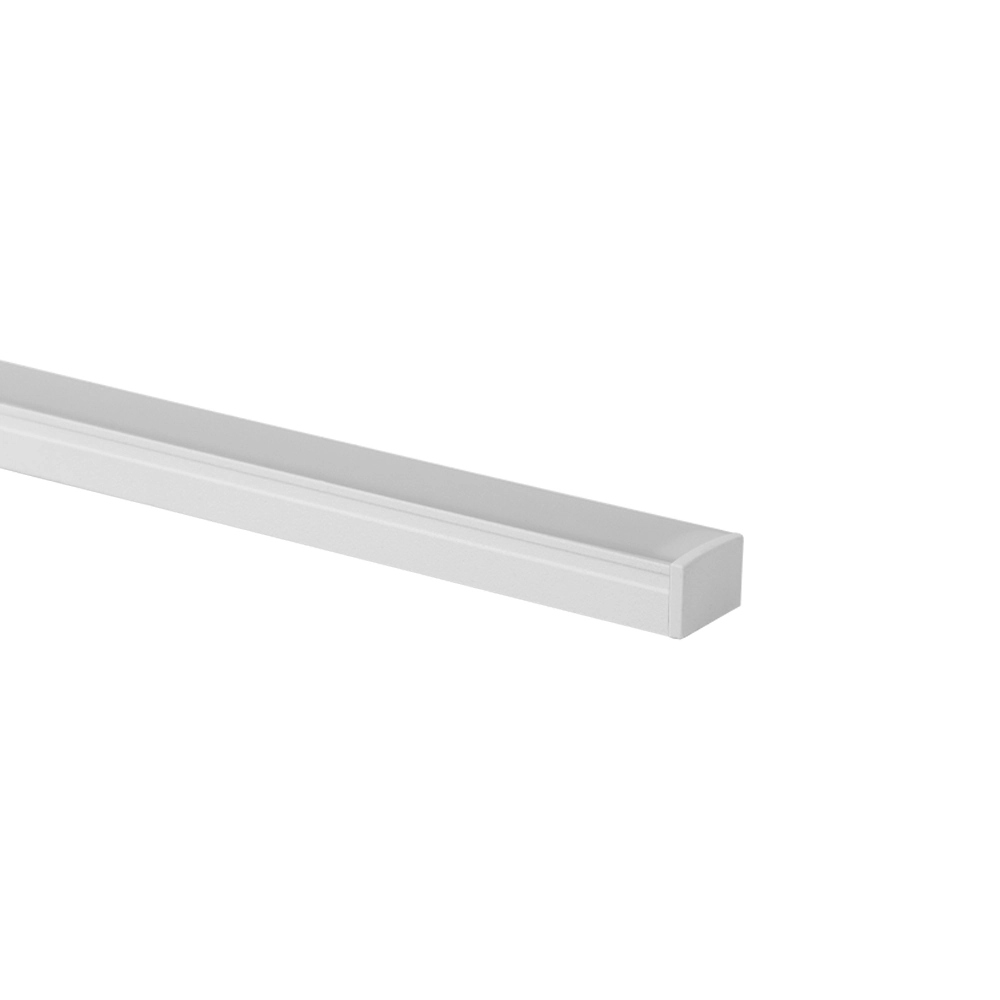 Perfil De Embutir / Sobrepor Para Fita Led Blumenau Line Easy Marcenaria 17mm Com 2 Metros Branco Fosco