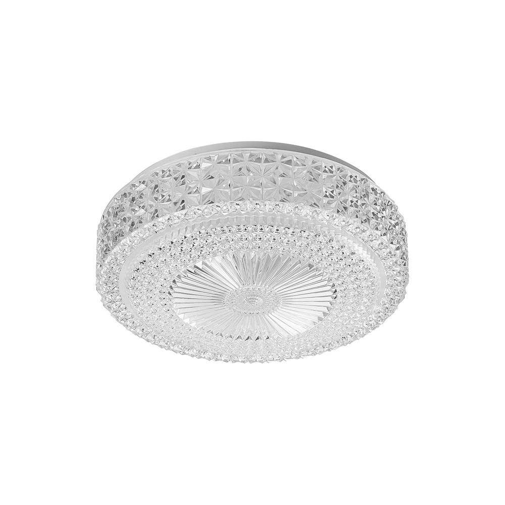 Plafon Led Blumenau Shine Retrô Redondo De Sobrepor Com Ajuste De Cor 18w Bivolt Translúcido