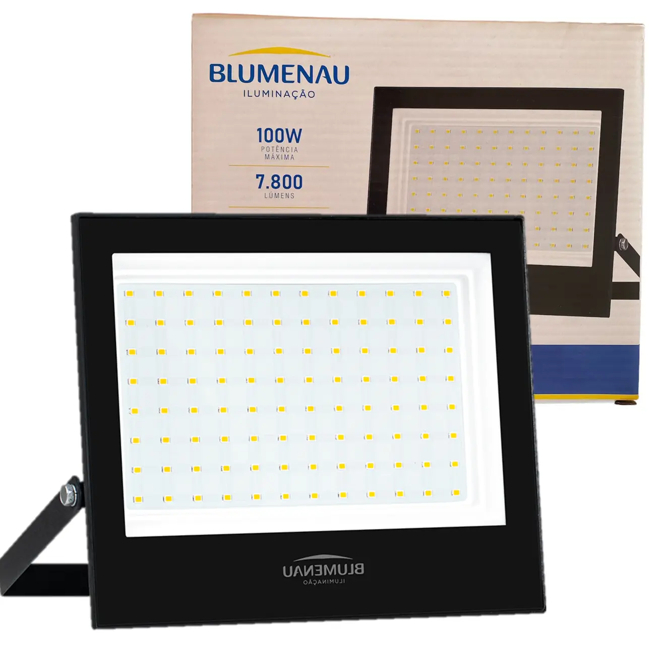 Refletor Holofote Led Slim 100w Branco Neutro 4100k Ip66