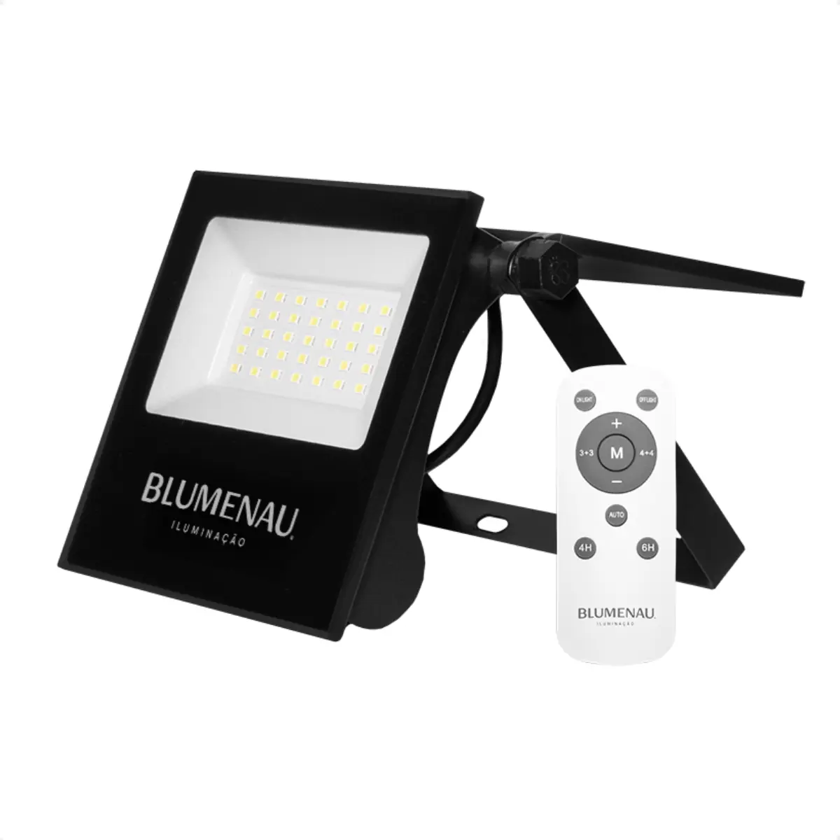 Refletor Solar Led Play 30w Ip65 6500k Preto C/ Controle Remoto