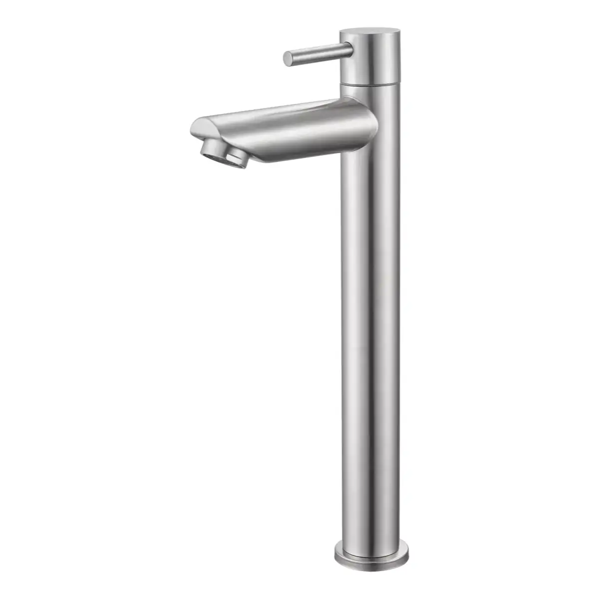 Torneira lavabo Lavatório Bica Alta 1/4 de volt Inox Aço Escovado