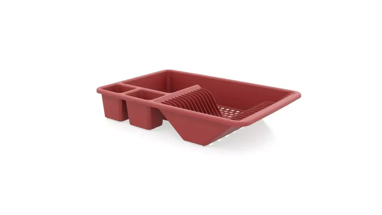 ESCORREDOR DE PRATOS LOUÇA FULL UTILITY VERMELHO