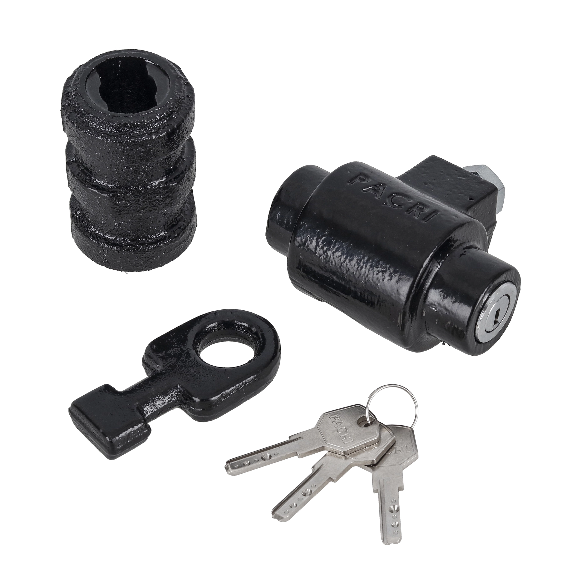 Cadeado de Chão com Chave Tetra Aço Preto Pacri
