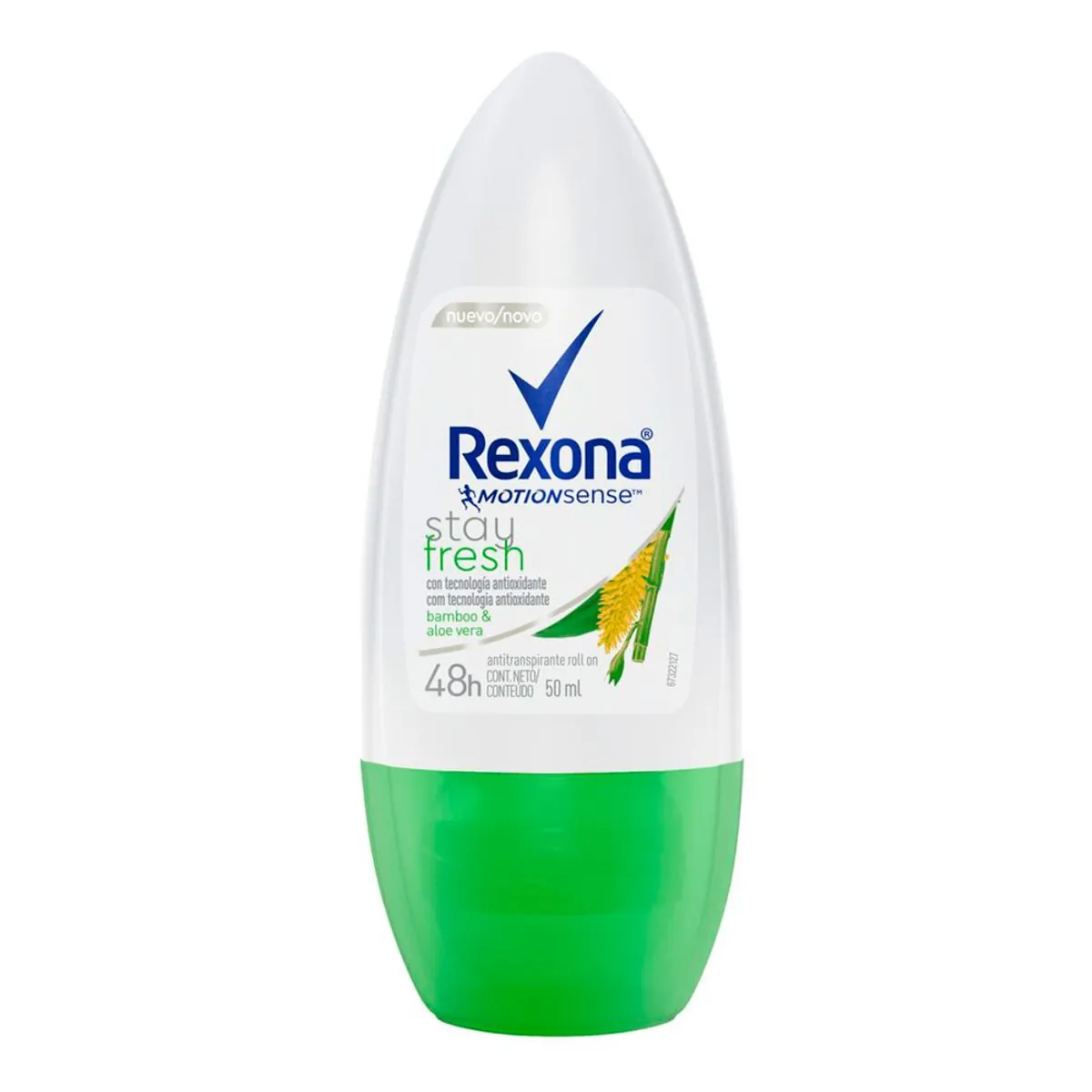 Desodorante Antitranspirante Rexona Fem Roll On Bamboo & Aloe Vera 50ml