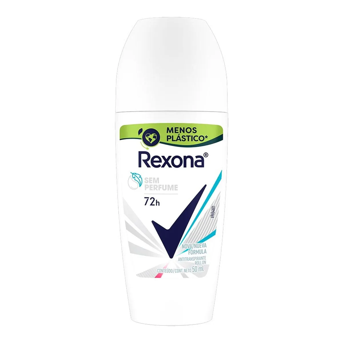 Desodorante Antitranspirante Roll On Rexona Sem Perfume 50ml