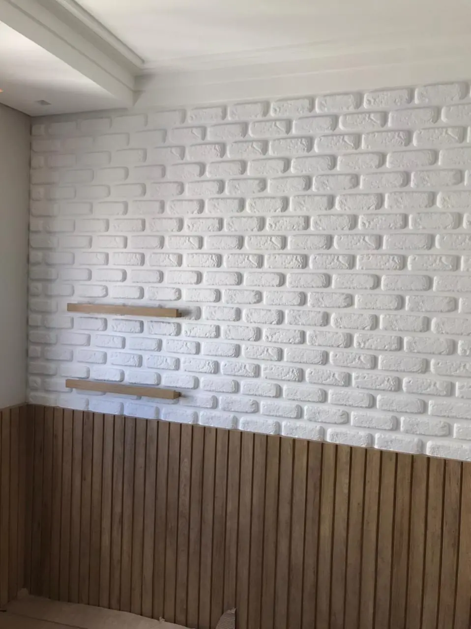 Kit 30 Placas Painel Decorativo Tijolinho Encaixe Plastico Cozinha Azulejo Flexivel 50cmx50cm 3d Pvc